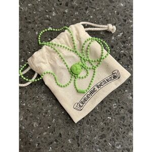 CHROME HEARTS CROSSBALL CHARM NECKLACE GREEN RARE ❤️✅ BRAND NEW SHIPS NOW CH
